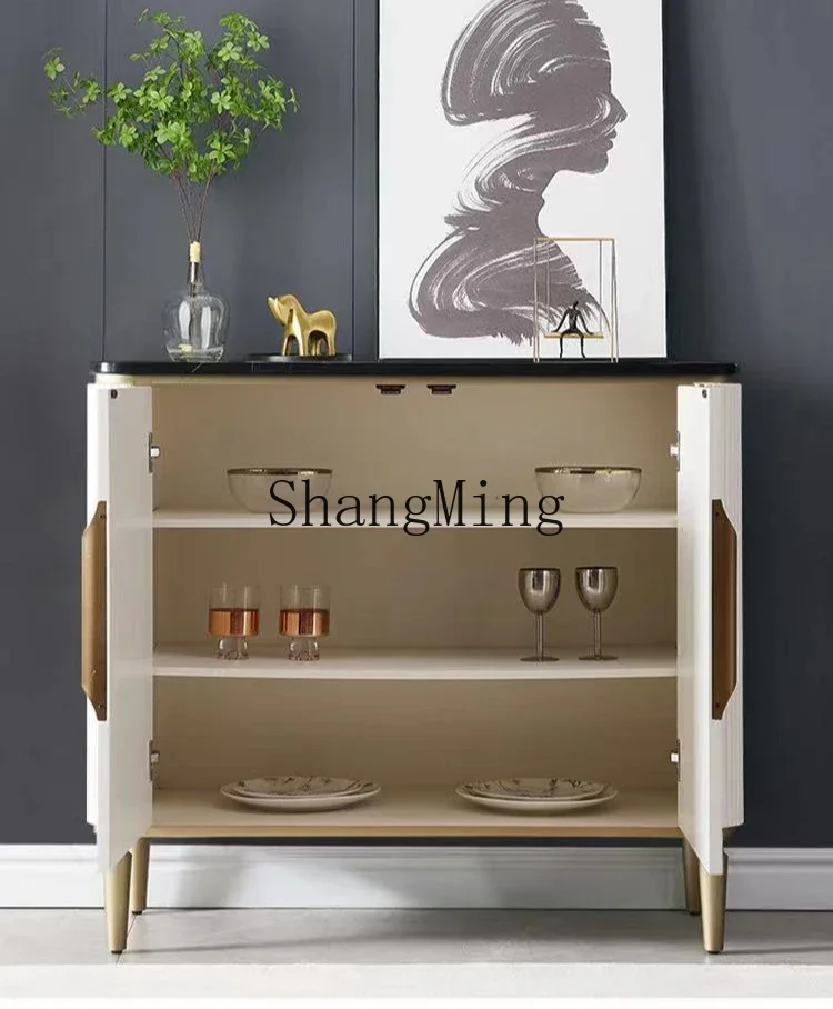

FG light luxury entrance cabinet, living room entry marble double door decorative cabinet, dining room side cabinet