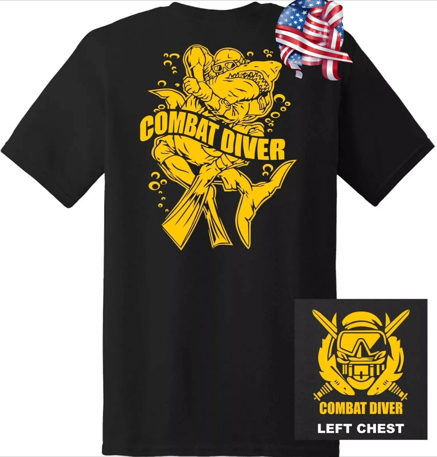 US Army Special Forces Combat Diver T-Shirt 100% Cotton O-Neck Short Sleeve Summer Casual Mens T-shirt Size S-3XL