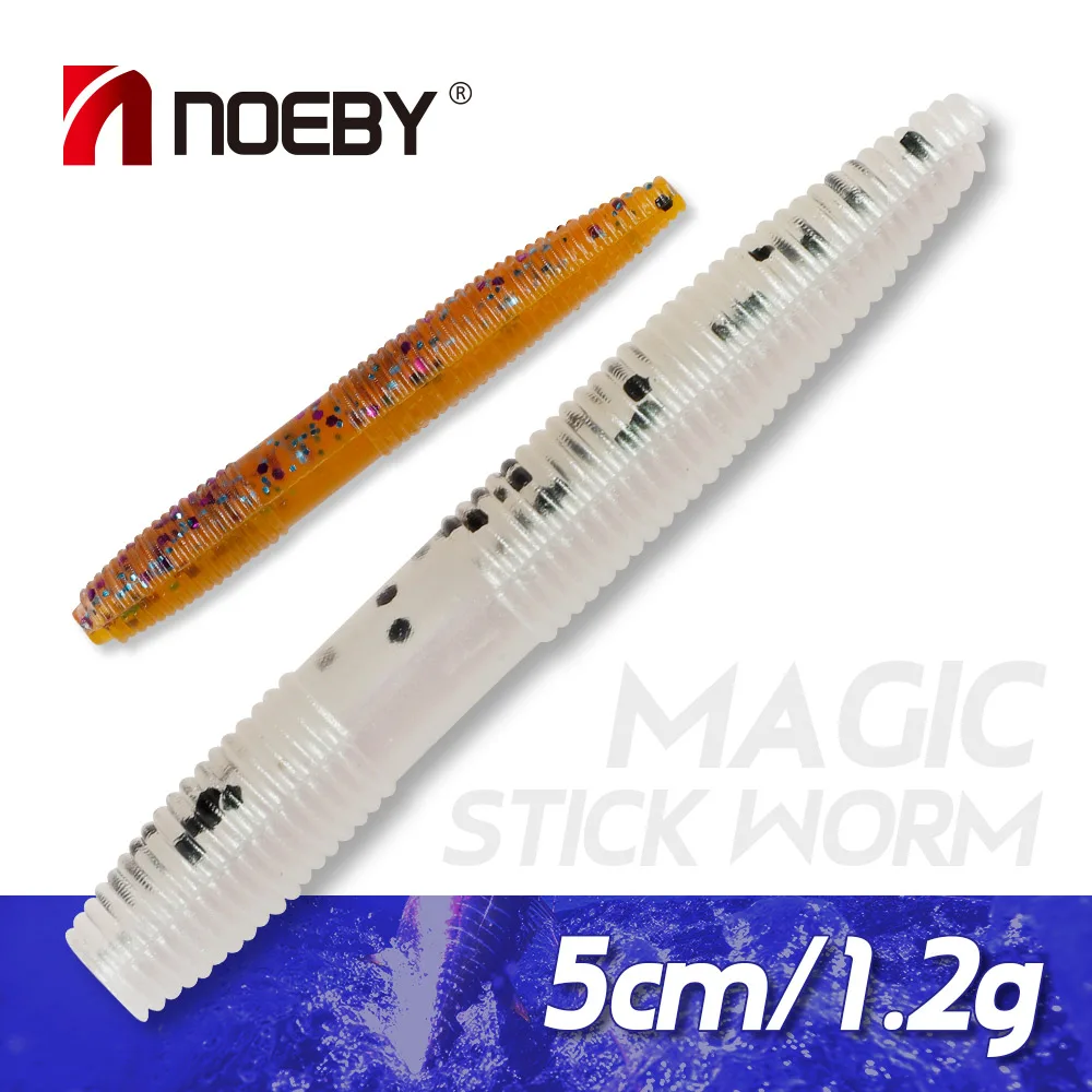 

Noeby Stick Worm 50mm 1.2g 6pcs Silicone Wobblers Ned Rig Wacky Rig Spinner Bait Bass Finesse Pike Fishing Lures