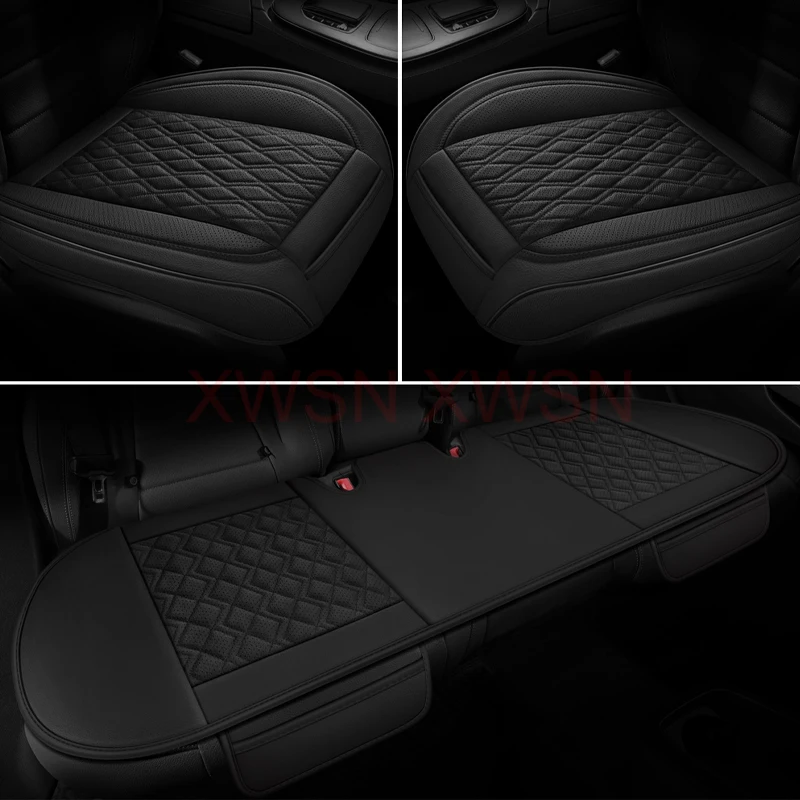 Universal Style Nappa Leather Car Seat Cover Cushion for Most Car Models Interior Accessories Protect Car Seats