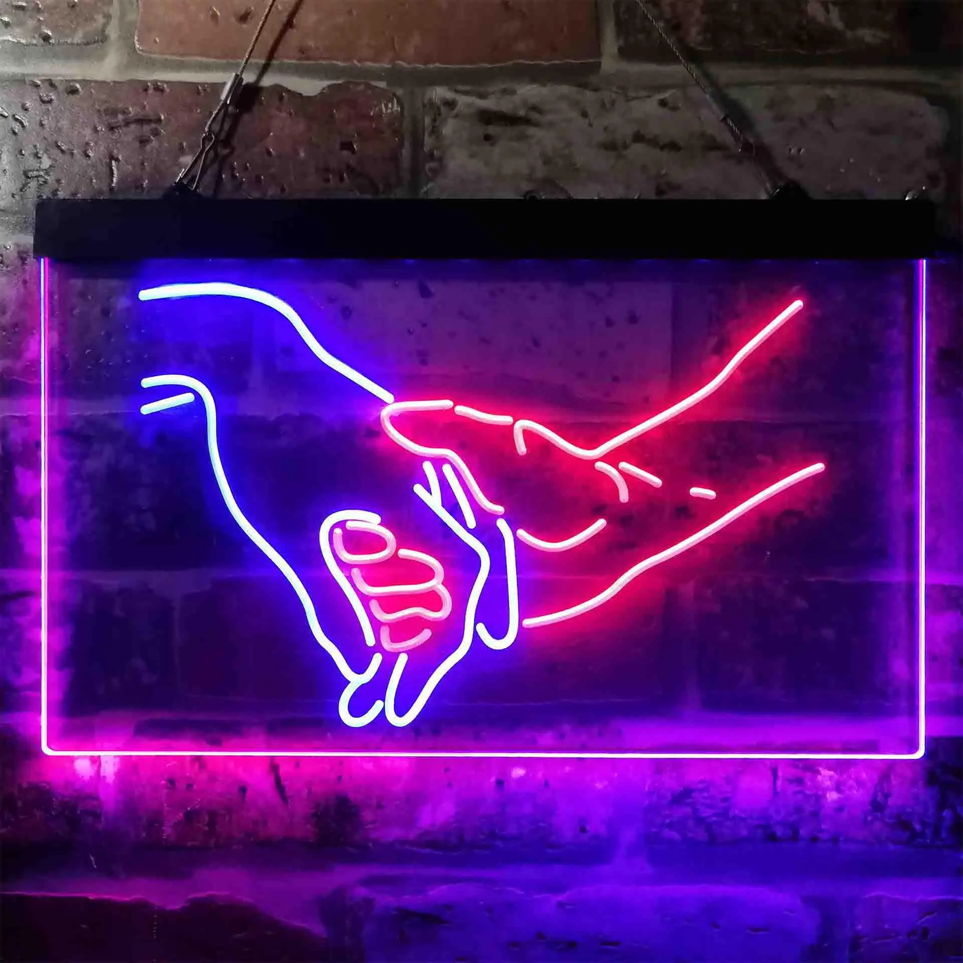 Take My Hand Take My Whole Life Too Dual Color Led Neon Sign st6-i3865