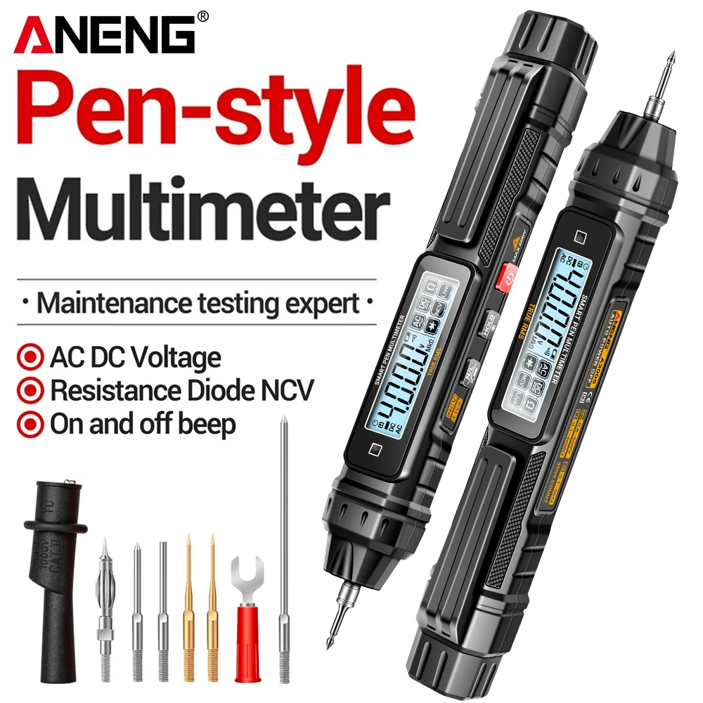 Digital Multimeter Voltage Pen NCV Induction Tester ANENG A3005 Auto Automatic Identification 4000 Counts Resistance Test Tools