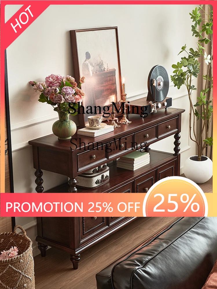 

CL home entrance cabinet, all solid wood storage, advanced sense of entry, living room aisle cabinet