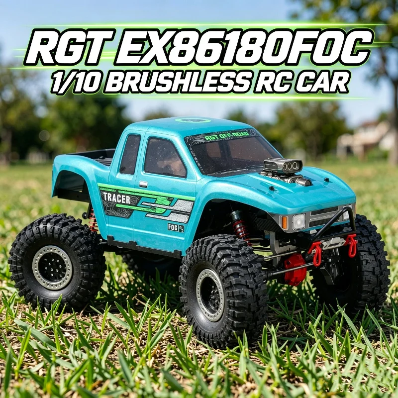 New RGT EX86180FOC 1/10 Brushless 2.4G Remote Control 4WD Steering Door Bridge Edition Off-road Climbing Car Electric RC Model