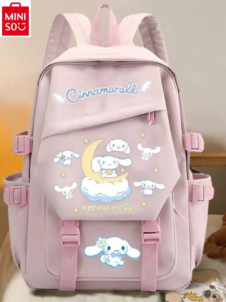 MINISO Sanrio Jade Guigou Cartoon Print Suitable for Student Couples Large Capacity Durable Multi functional Fashion Backpack