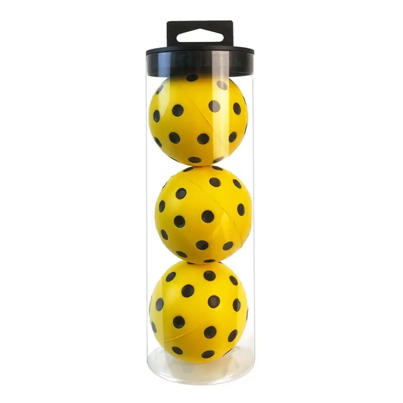AEB0-Silent Pickleball Balls Quiet Foam Practice Balls With Exact Real Ball Bounce Soft PU Material For Indoor/Outdoor