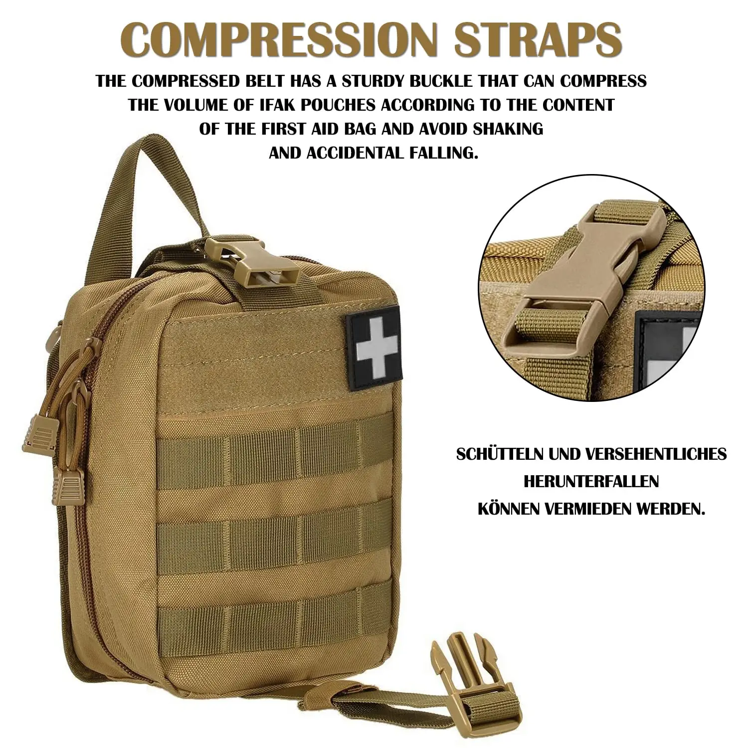 First Aid Kit Bag Empty Molle ifak Pouch emt Tactical Medical Pouch Med Rip Away Belt Pouch Small Rescue Tool Pouches
