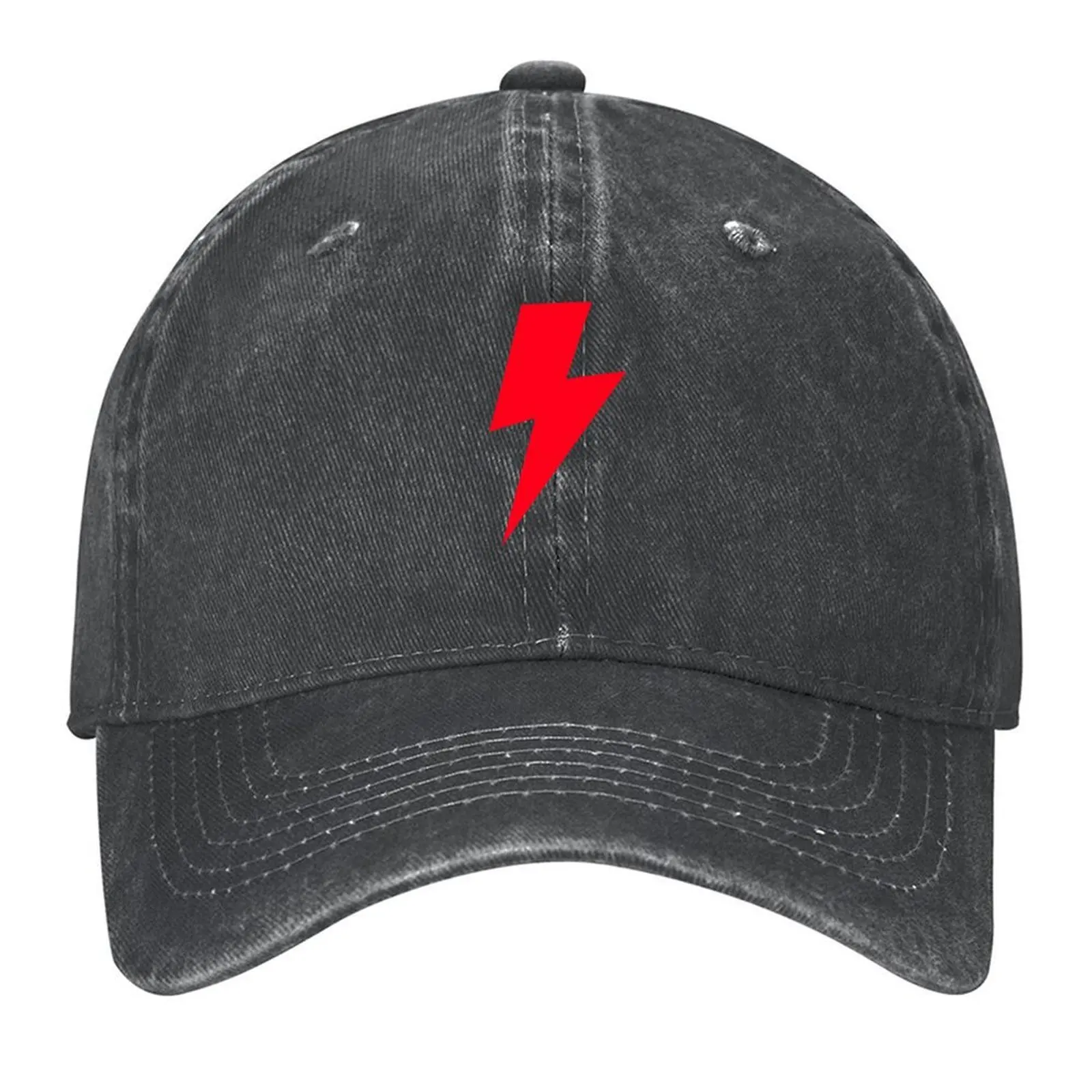 

Bold Red Lightning Bolt on Pink Baseball Cap custom caps Sun Hat For Children Snapback Cap beach hat Caps Male Women's