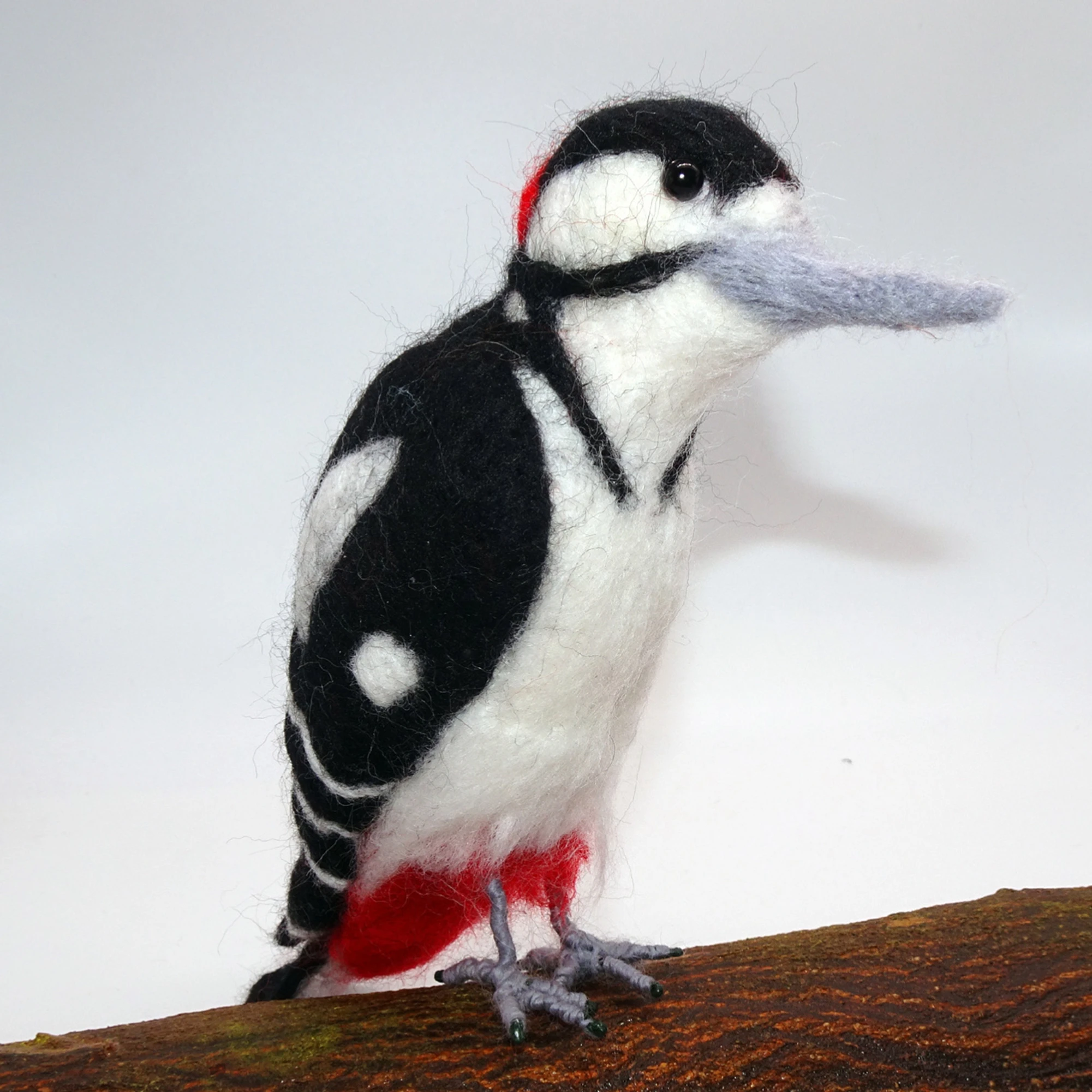 Wood Pecker Bird Needle Felting Kit for Beginners Gift for Mom Include Everything to Make