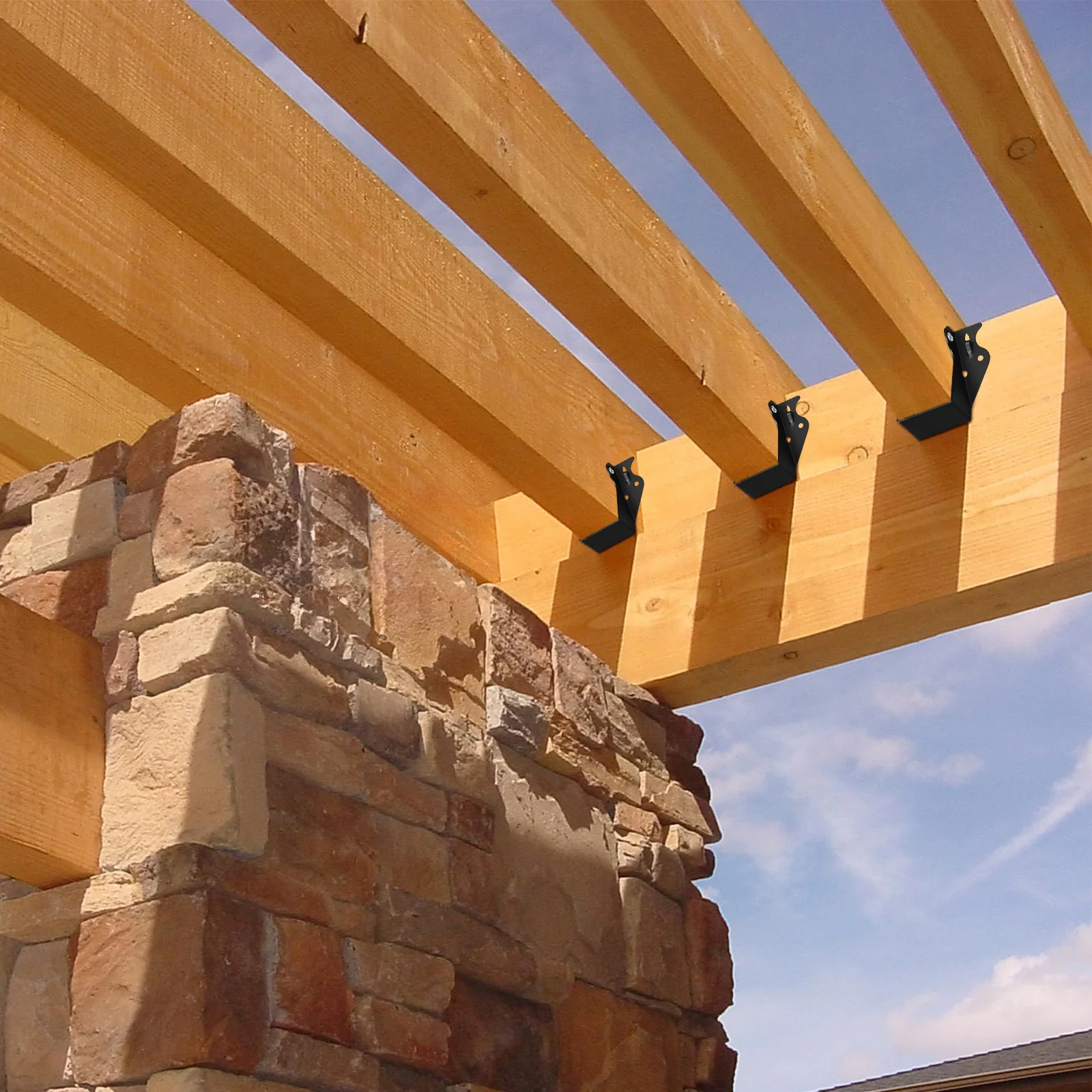 

10pcs Beam Bracket For Shed: Heavy Duty Metal Rafter Hangers Space Saving Deck Hangers For Barn Fence Porch Truss Connectors