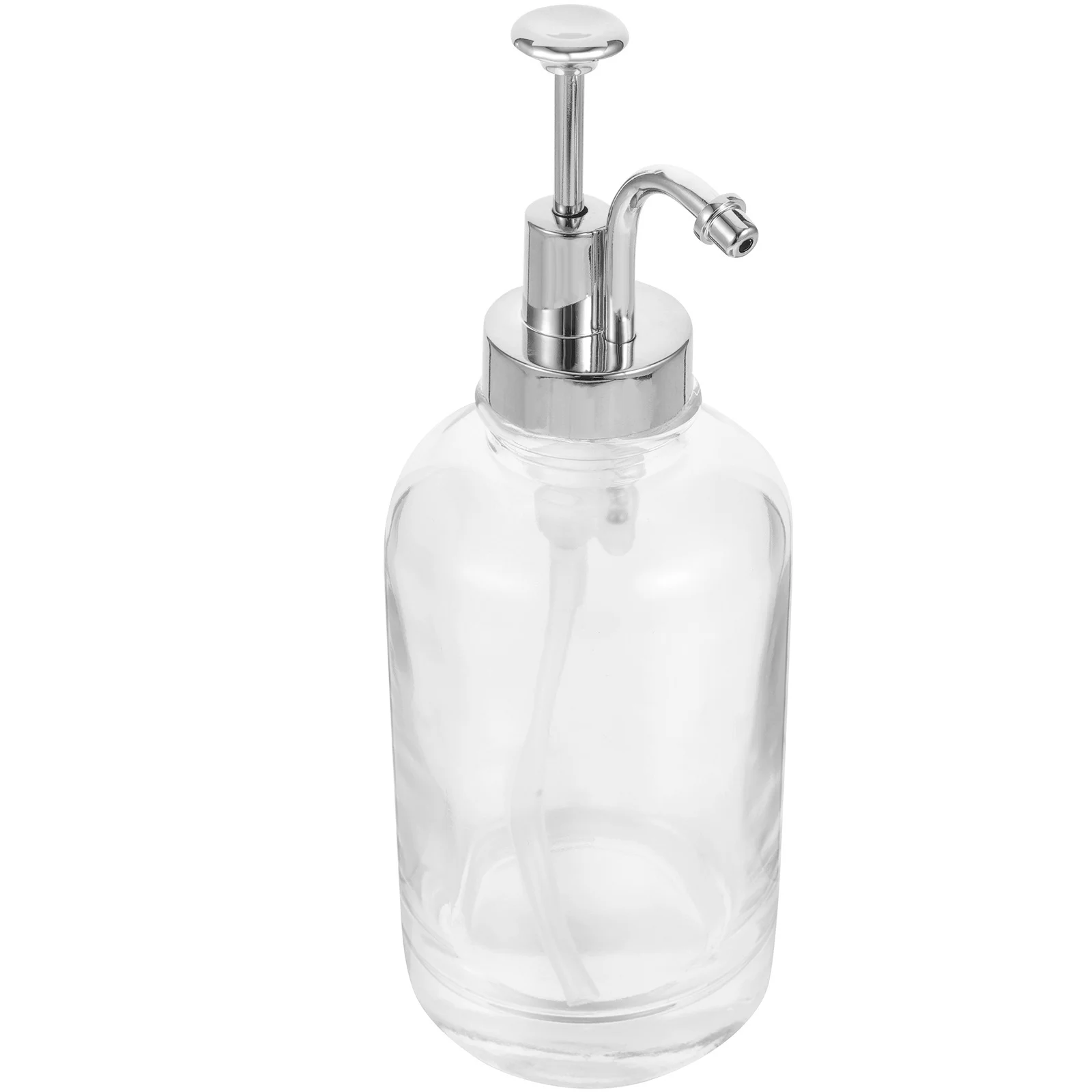 

Glass Syrup Dispenser Pump Bottle Transparent Design Simple Use Honey Container Soap Dispenser Compact Storage for Coffee Bar