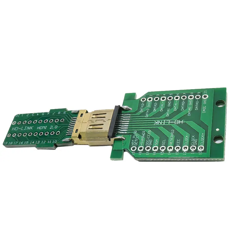Кабельный разъем HDMI DIY (сделай сам) стандартный, 19-контактный, с позолоченными контактами, для ремонта (штекер-гнездо)