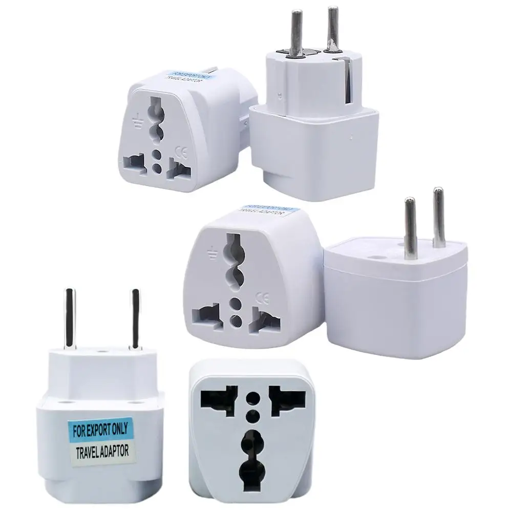 1Pc Universal Conversion Plug To EU Plug Adapter Power Socket Portable Travel Converter Universal Tourism Socket Conversion Plug