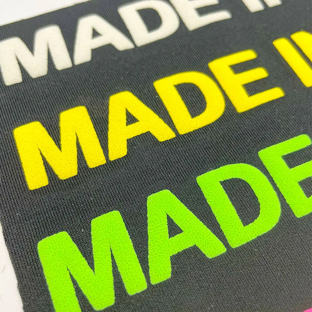 12"x10" Bundle Luminous 3D Puff Heat Transfer Film Hot Press Clothes Vinyl Glow in the Dark HTV Sheets Vinyl for Cut Easy Cut - view 3