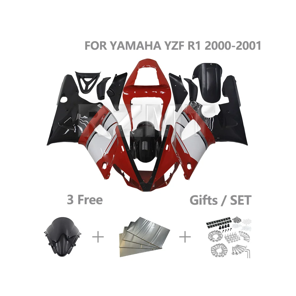 

Injection Fairing Motorcycle Body Kit For YAMAHA YZF R1 2000-2001 ABS Plastic Complete Fairing Kit Set Accessories Y1001-110a