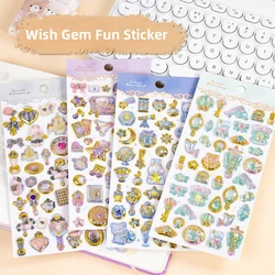 Kawaii Magic Wish Cartoon Gem Stickers Scrapbooking Diy Journaling Sticker Aesthetic Sticker Cute Stationery Gift