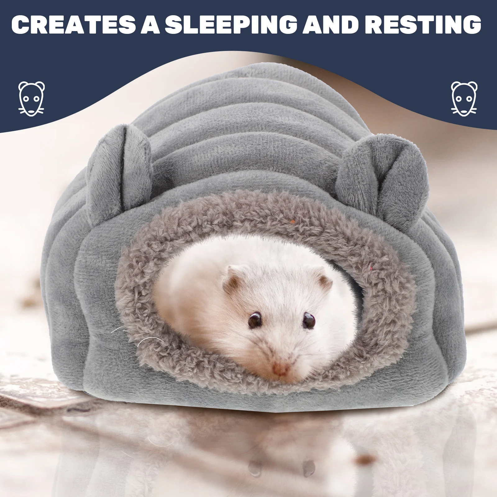 

Hamster Nest Comfortable Pet Bed Warm Hideout Small Cloth House Guinea Sugar Glider Winter Cozy Durable Mini