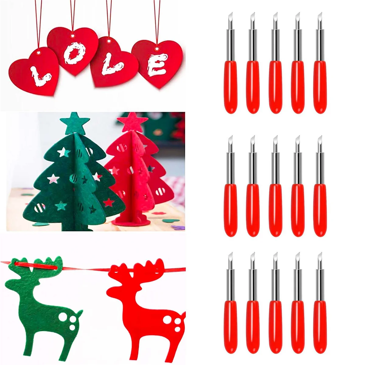 50PCS Replacement Cutting Blades for Cricut Explore Air 2 /Air 3/Maker Expression, 45 Degree Standard Fine Point Blades