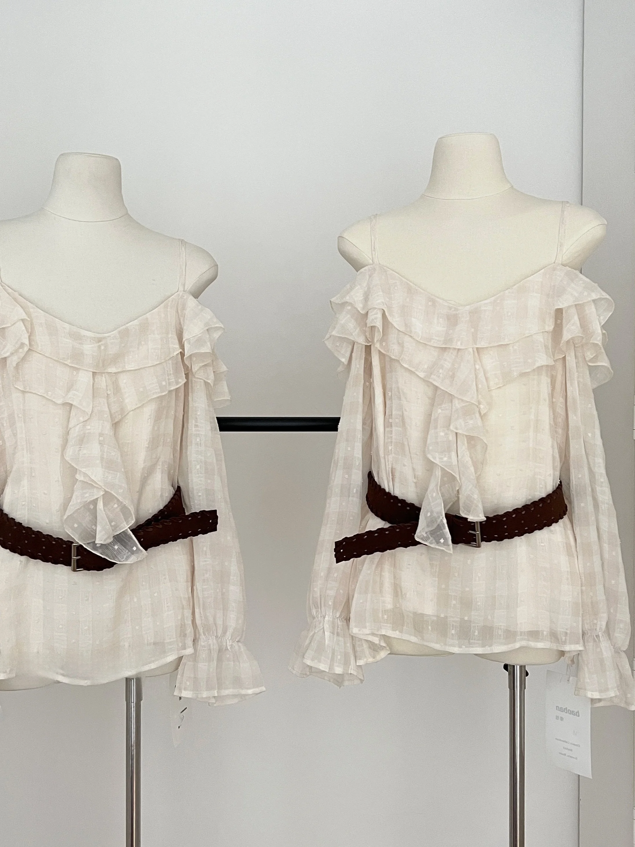 

Длинная блузка-свек Gentle Wind Design на одно плечо, женский свободный универсальный топ, модный трапециевидный силуэт из бамбукового угольного волокна Dr