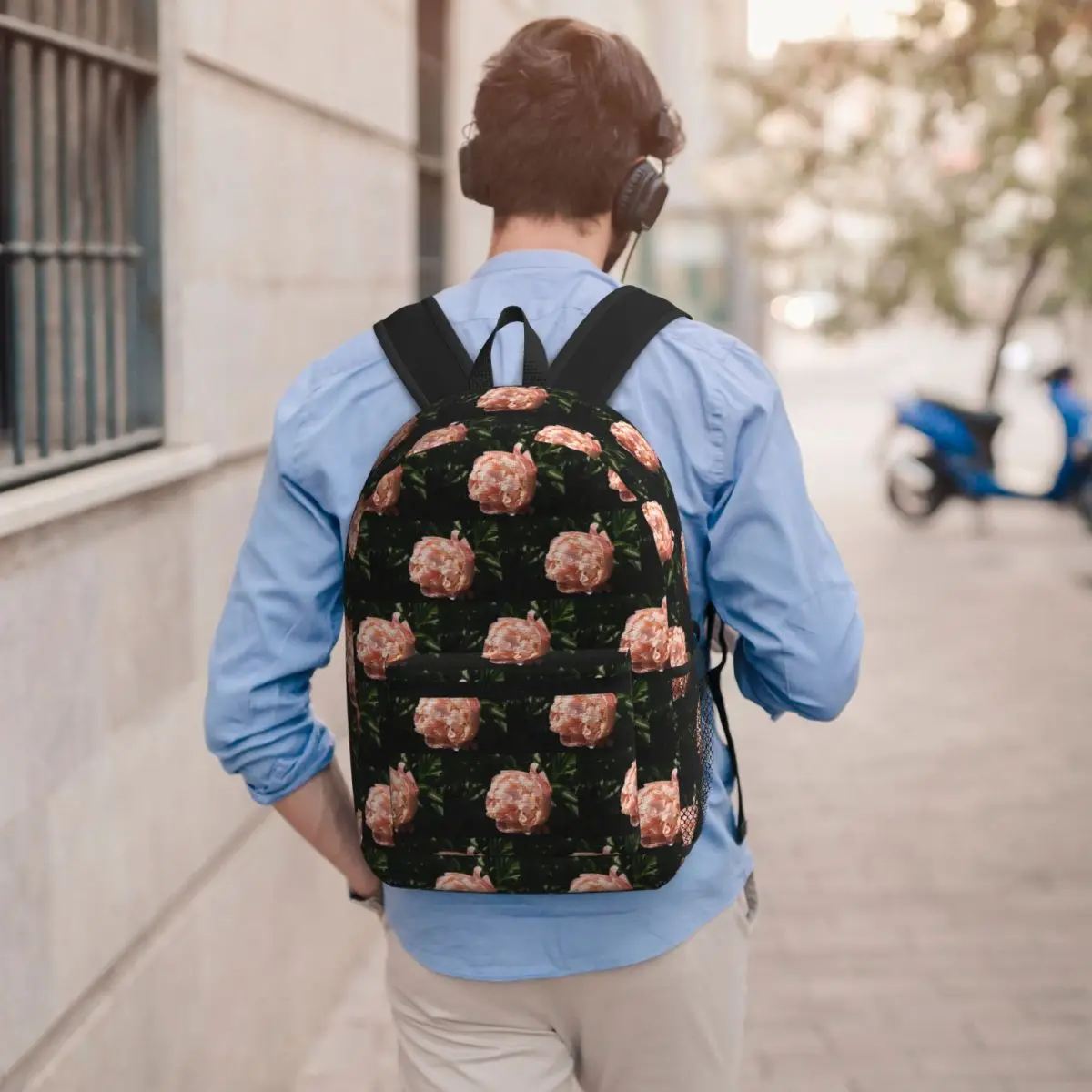 

Classic Pink Beauty, Illuminated Backpack Boys Girls BookBag Kids School Bag Laptop Shoulder Bags for Men Women