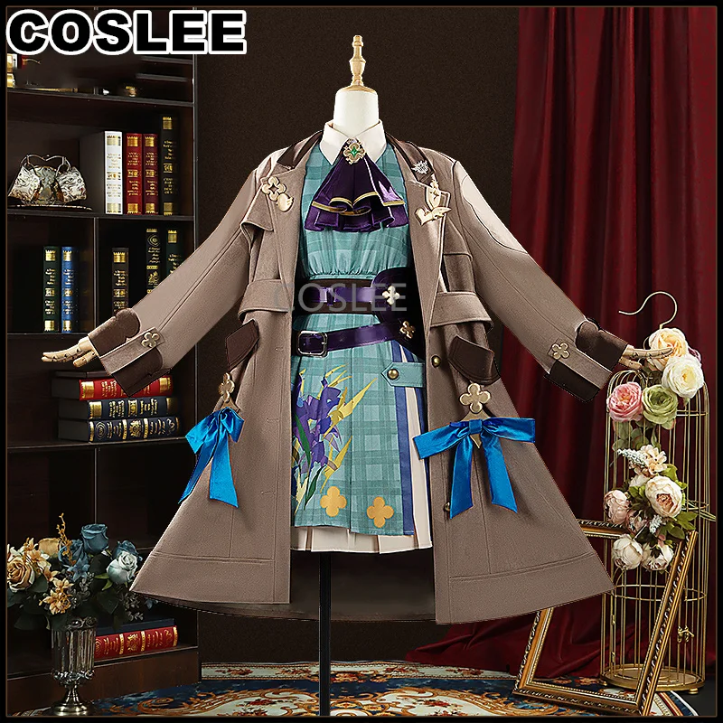 COSLEE Vtuber Nijisanji Enna Alouette Cosplay Costume New Clothes Fashion Winter Coat Dress Uniform Halloween Party Outfit Women