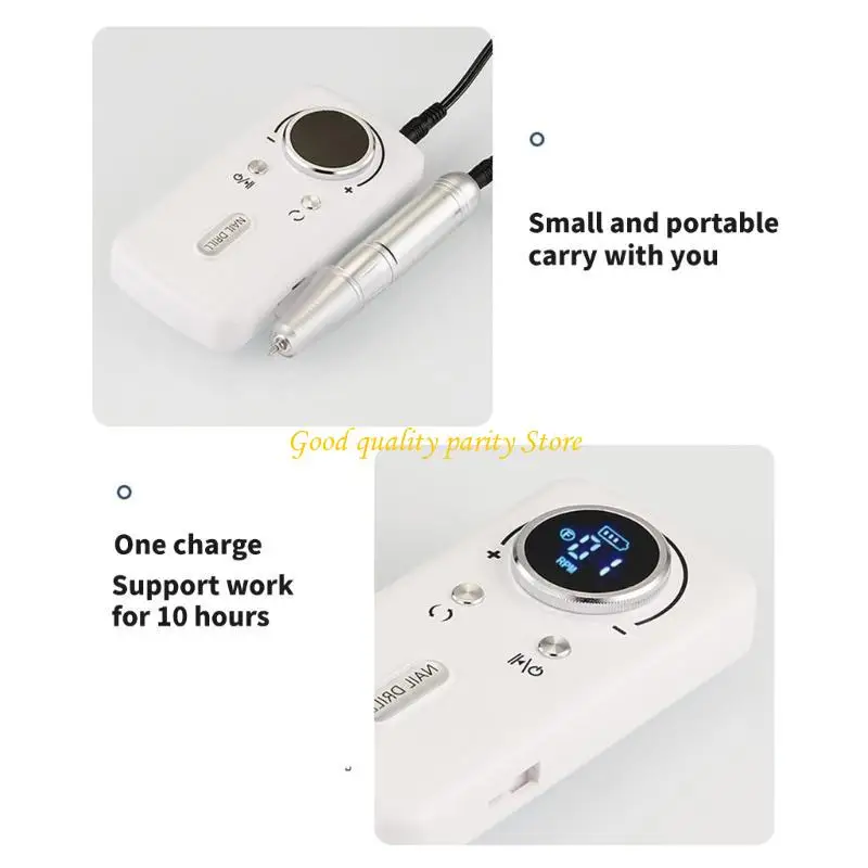 مبرد أظافر احترافي قابل لإعادة الشحن من M4YA، مثقاب كهربائي للعناية بالأظافر من جل الأكريليك