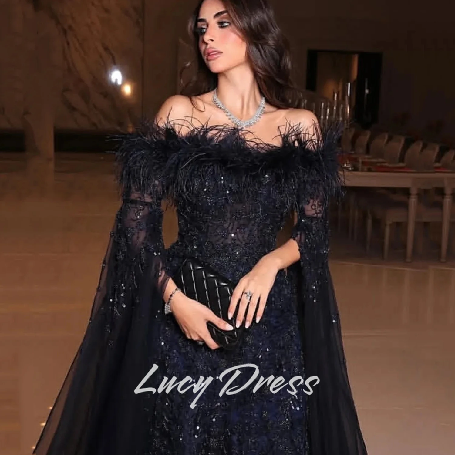 Lucy Maßgeschneidertes Kleid für besondere Anlässe Luxuriöse Abendkleider für Damen für Veranstaltungen Elegantes Damenkleid Hochzeitspartykleider