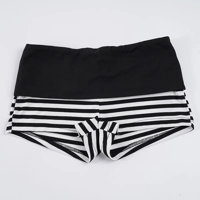 Women's Casual Contrasting Striped Low-rise Shorts 2026 New Sports Yoga Shorts