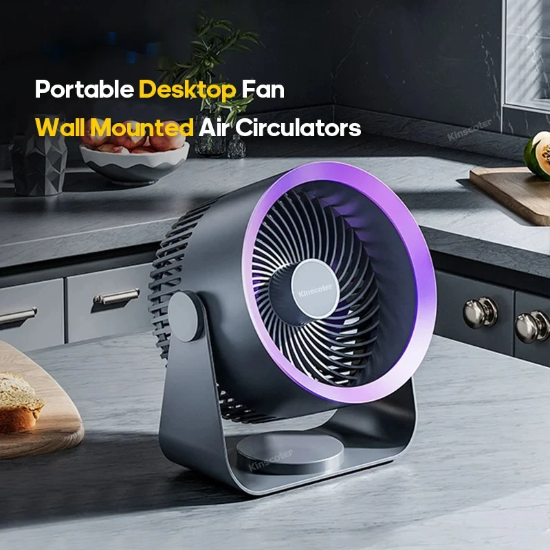 Multifonctionnel Ventilateur Électrique Circulateur Sans Fil Portable Maison Calme Ventilateur De Bureau Mur Plafond Ventilateur Refroidisseur D'air