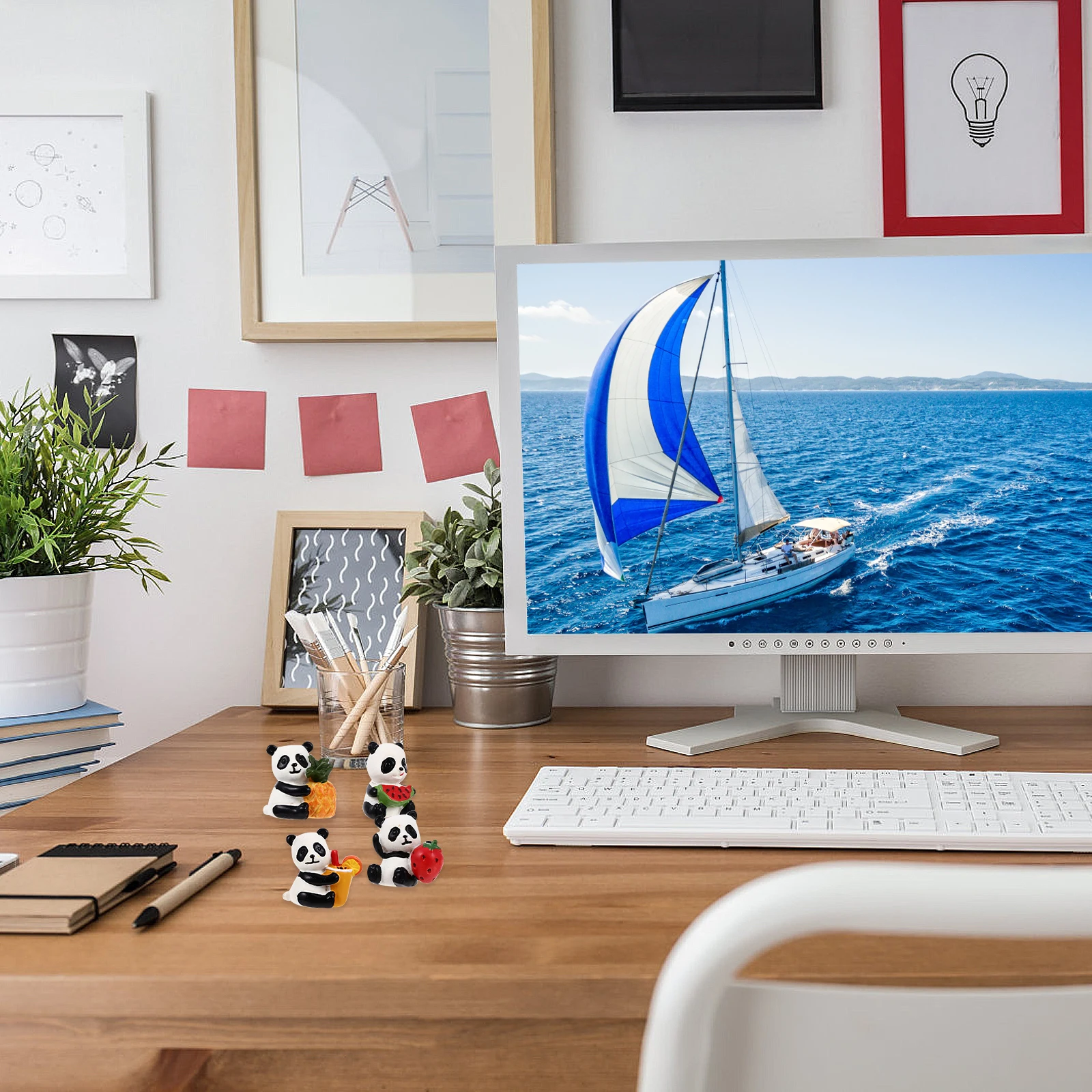 

4pcs Figurines Resin Mini Resin Material Realistic Design Mini L DIY Decoration Woodl Themed Accessories