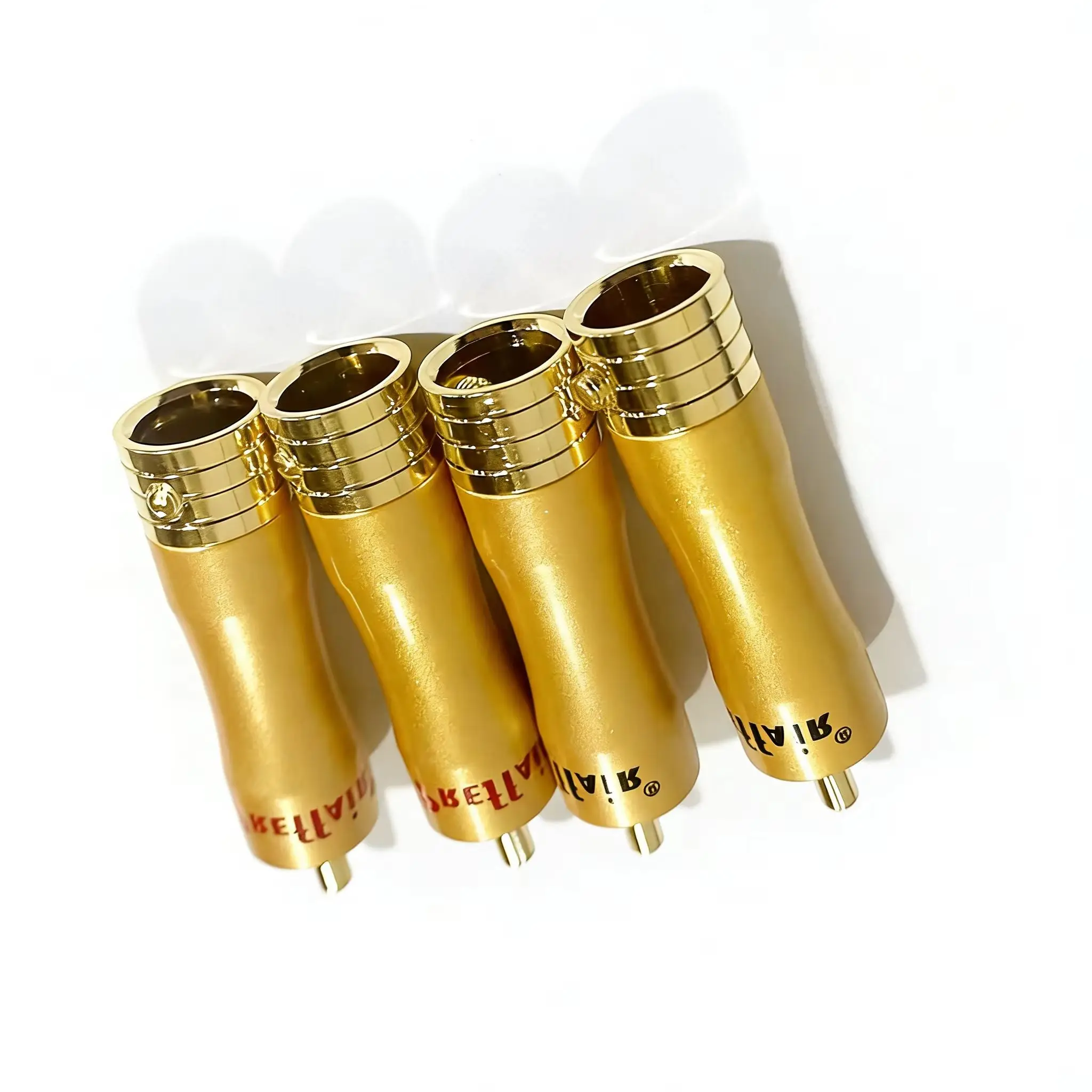HIFI Gold Plated RCA Connectors Audiophile RCA Signal Line Plug for Speaker/Amplifier Cable supply 9mm cable need solder