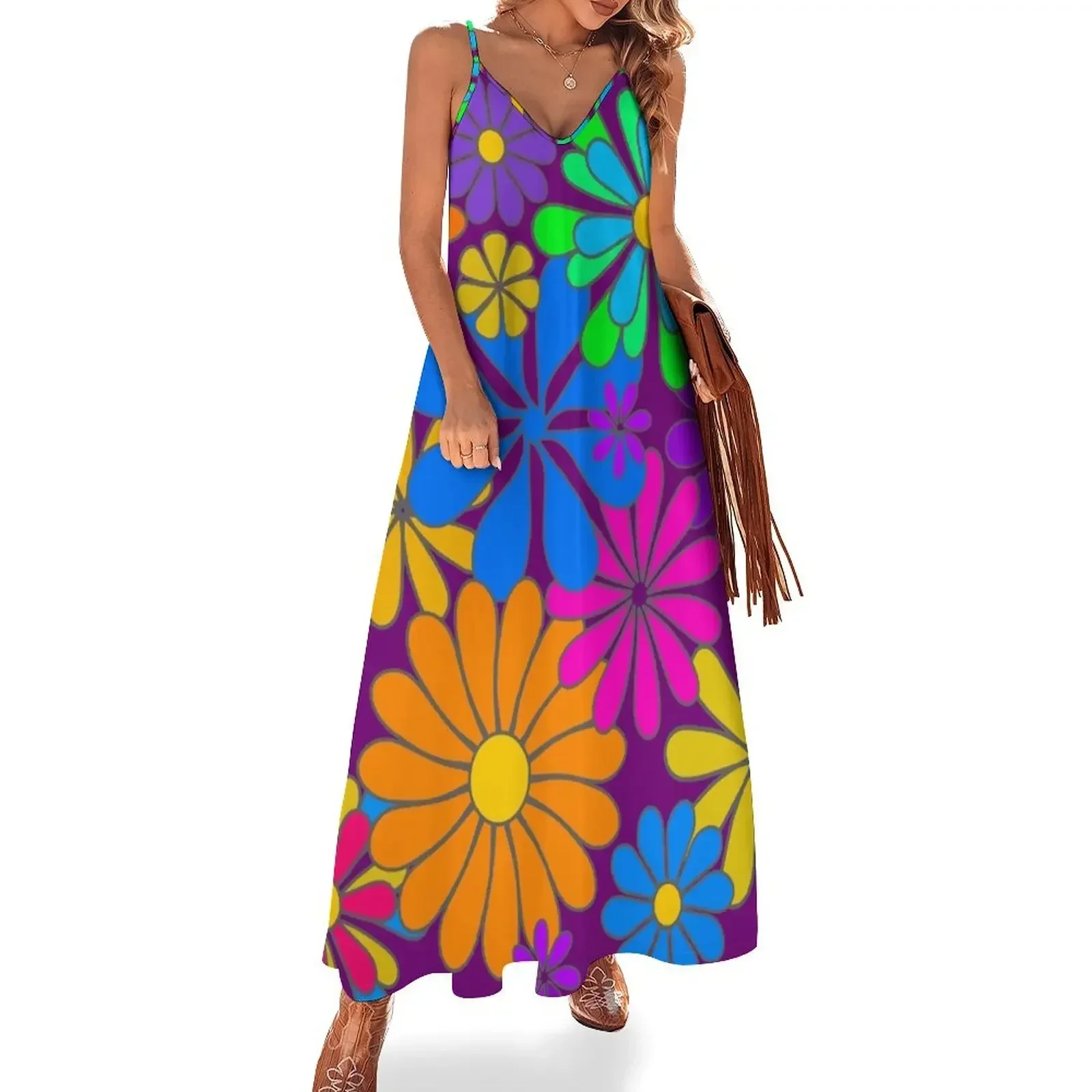 

Flower Power Hippy Retro Art Sleeveless Dress dress dresses for womens 2025 Dress