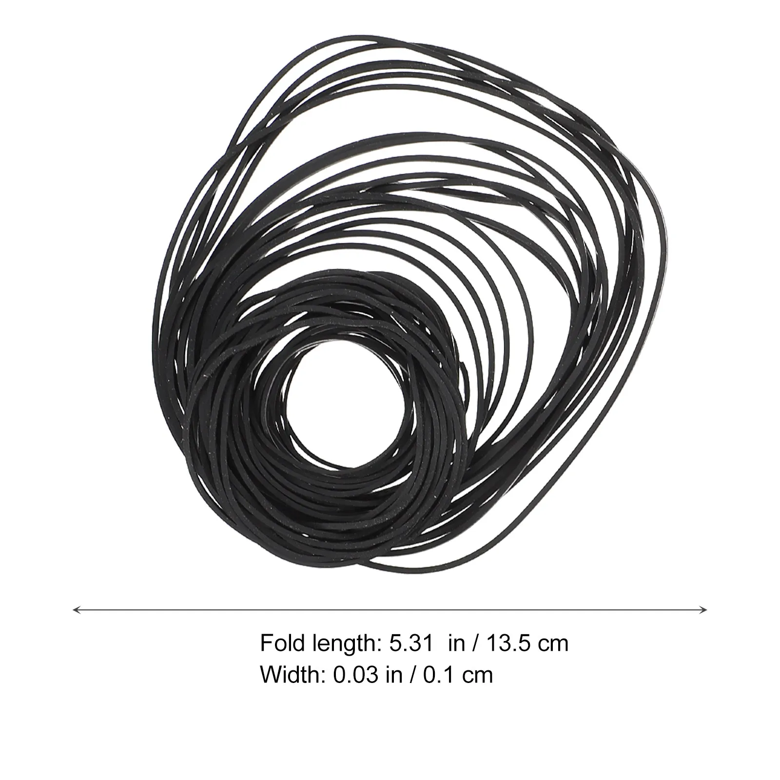 2Packs Cassette Recorder Rubber Belt 40-130Mm for Repair Replacement Use Superior Flexibility Vibration Absorption Long Service