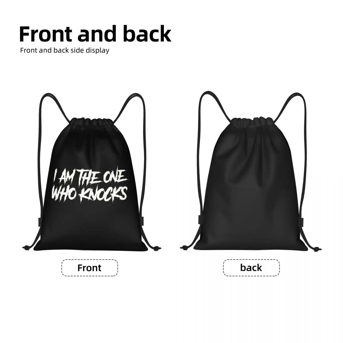 Custom I Am The One yang nocks tas punggung tali olahraga tas Gym untuk wanita pria Breaking Bad kutipan latihan snackpack