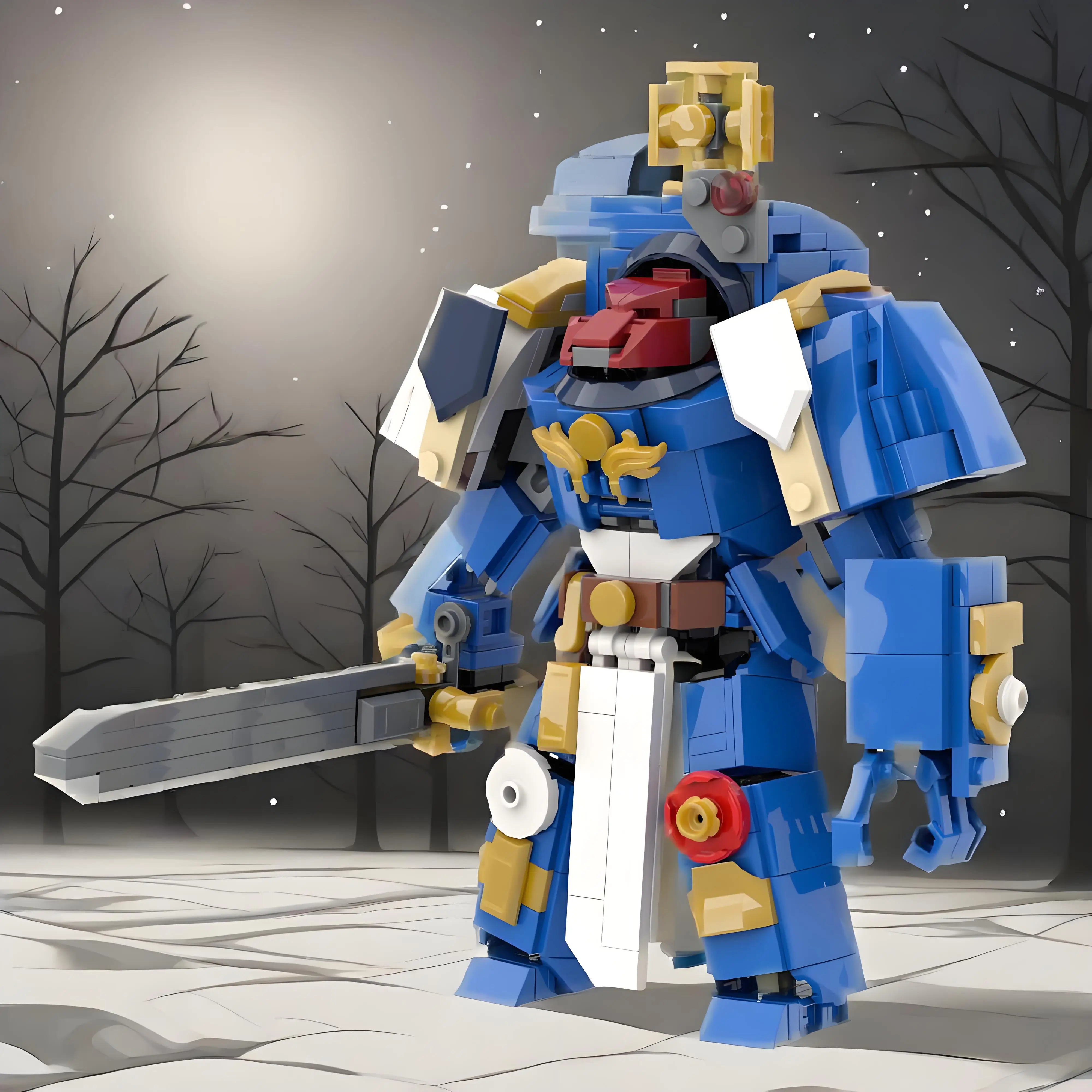 

MOC Terminator Captain Robots Model Building Blocks Mecha Robot Action Figures Adult Creative Bricks Toys Gift
