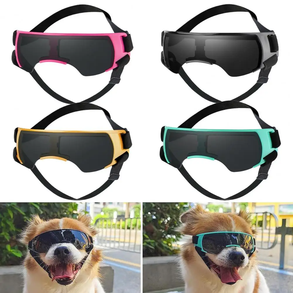 

Dog Goggles Small Breed UV Protection Sunglasses Windproof Anti-Fog Dog Sunglasses for Small And Medium Dogs for Travel Skiing