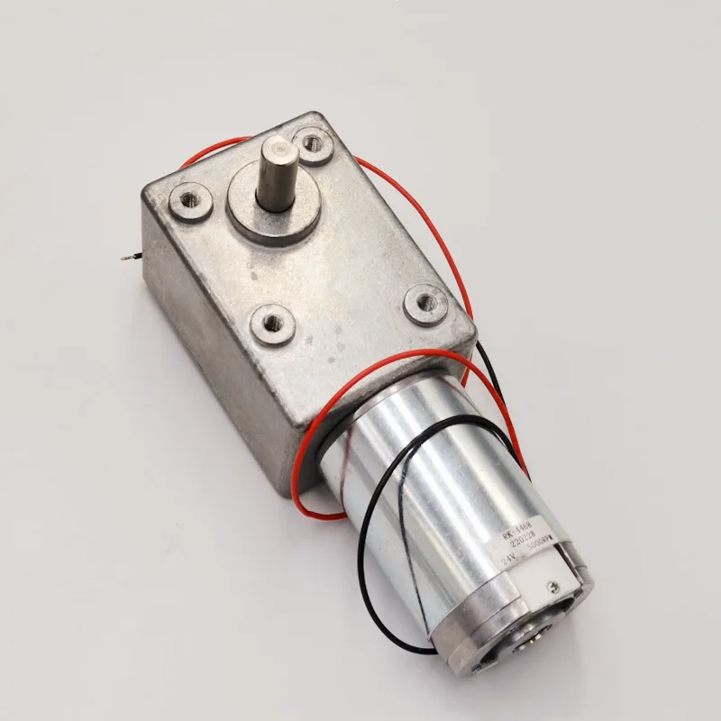 600JSX-4468 7144 Square Turbo-Worm Gear Reduce Box Self-Lock 12V 24V Motor High Torque Speed 1/5/10/15/30/60/100RPM Single Shaft