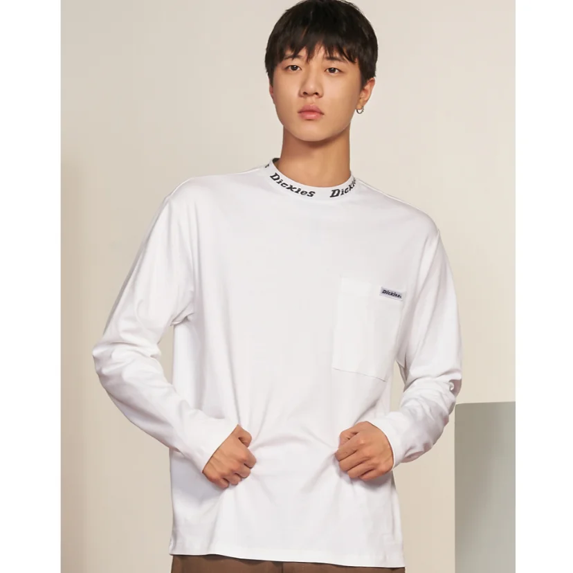 Dickies Cotton Long Sleeve Tee Crew Neck Loose Fit Casual Basic Shirt