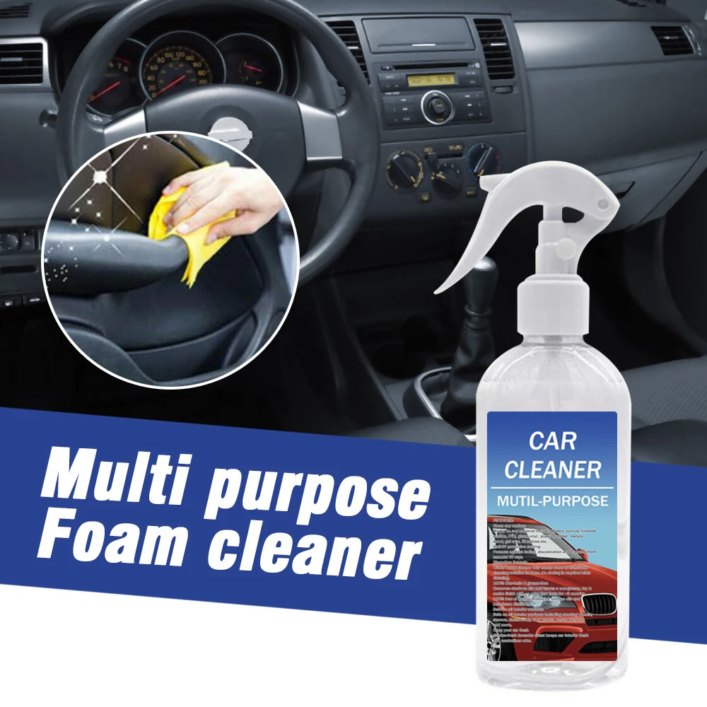 100ml Multi Purpose Foam Car Interior Cleaner Universal Leather Cleaner Automotive Sofa Cleaning Agent Car Cleaning Foam Cleaner