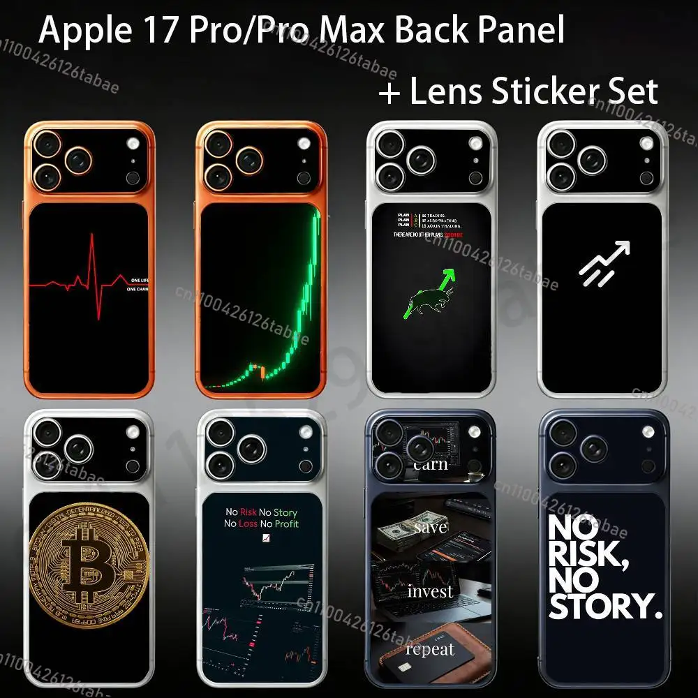 

Money Trading Day Trader Risk Rich For iPhone 17proMax/17pro Full Cover Decal Skin Wrap Colorful Rear Protective Sticker Film