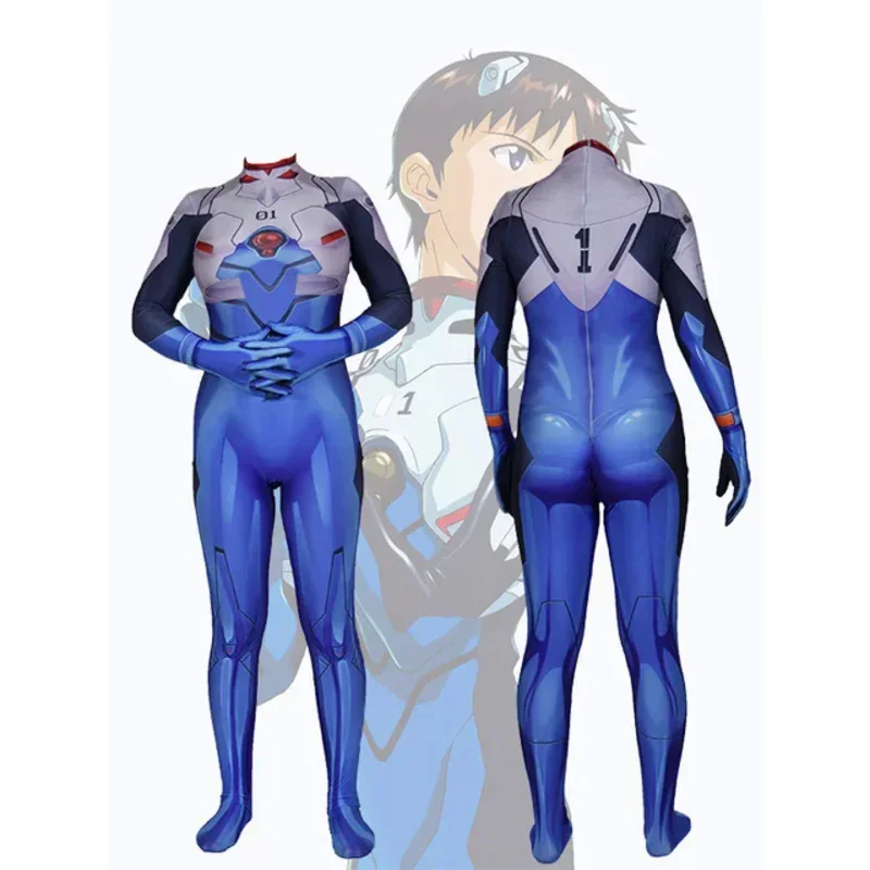 wat22 3D Printed Costume Superhero Halloween Bodysuit Jumpsuits Shinji Zentai Cosplay Suit Adults Kid New 2025 aa