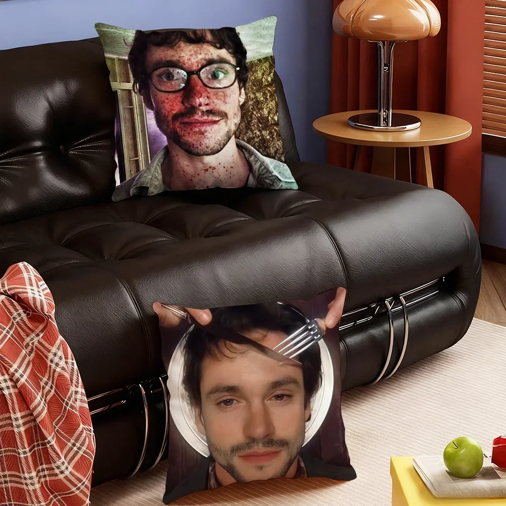 Funny Will Graham cushion cover Soft Smooth Pillow Case Hidden Zipper Washable Decorative Couch Office Gift