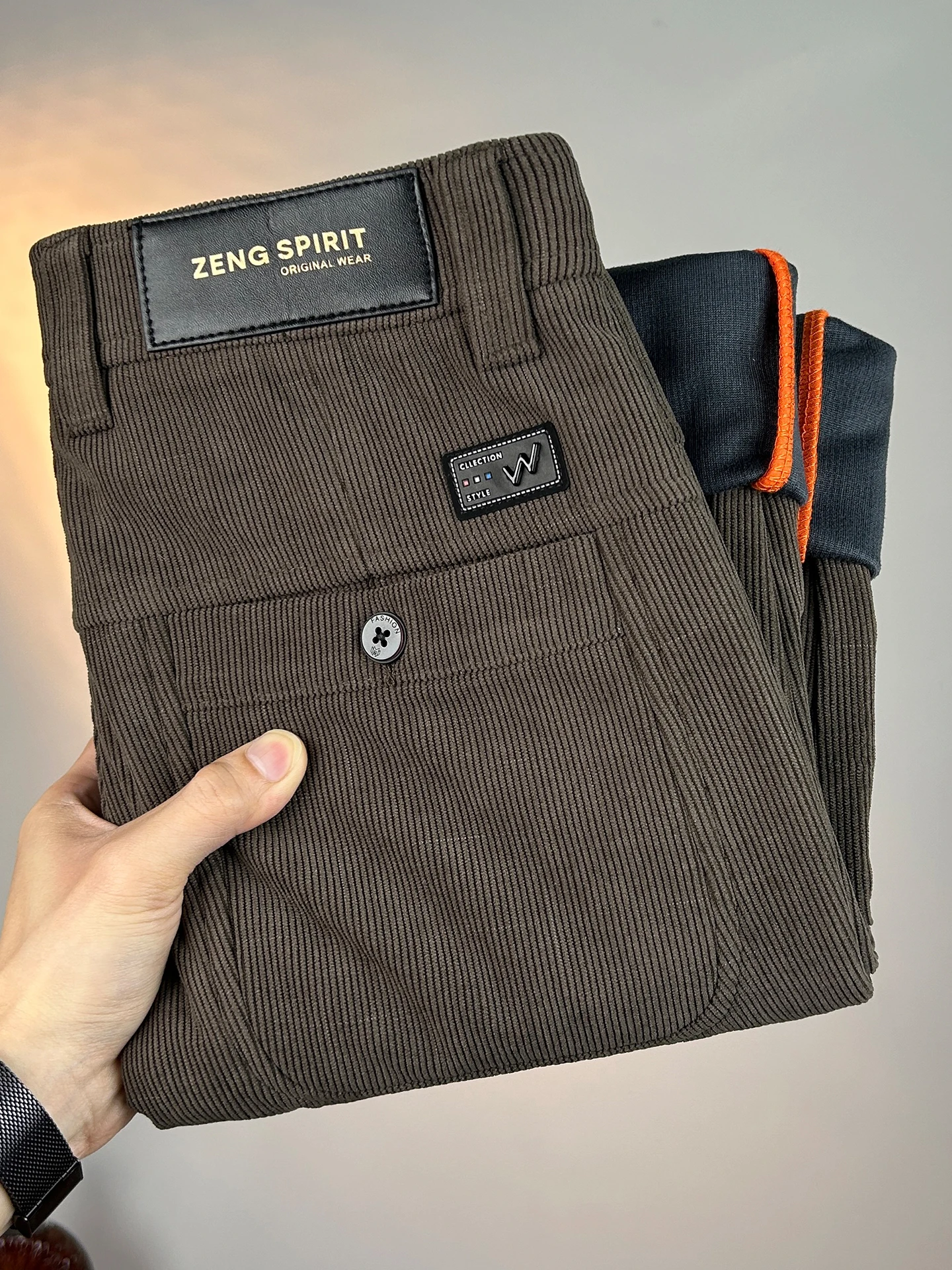 

High Quality Men's Casual Pants Corduroy Slim Fit Soft Warm Business Long Trousers Autumn Winter New Style Straight Leg Pants