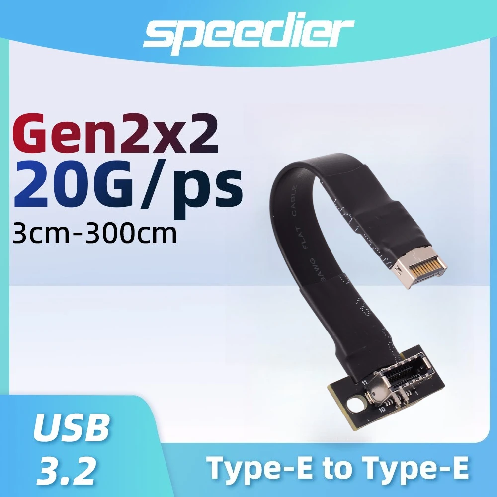 

USB 3.2 GEN2 X2 Type-E To Type-E Extension Cable Internal Type E Male To Female 20Gbps W Screw Hole for Motherboard 3cm-3m