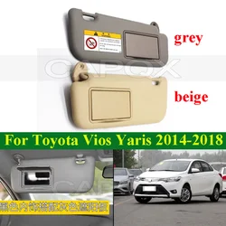 CAPQX For Toyota Vios Yaris 14-18 Inside Sun Visor Sunshade Front Windscreen Sunvisor Antidazzle Shield With Glass Mirror Assy