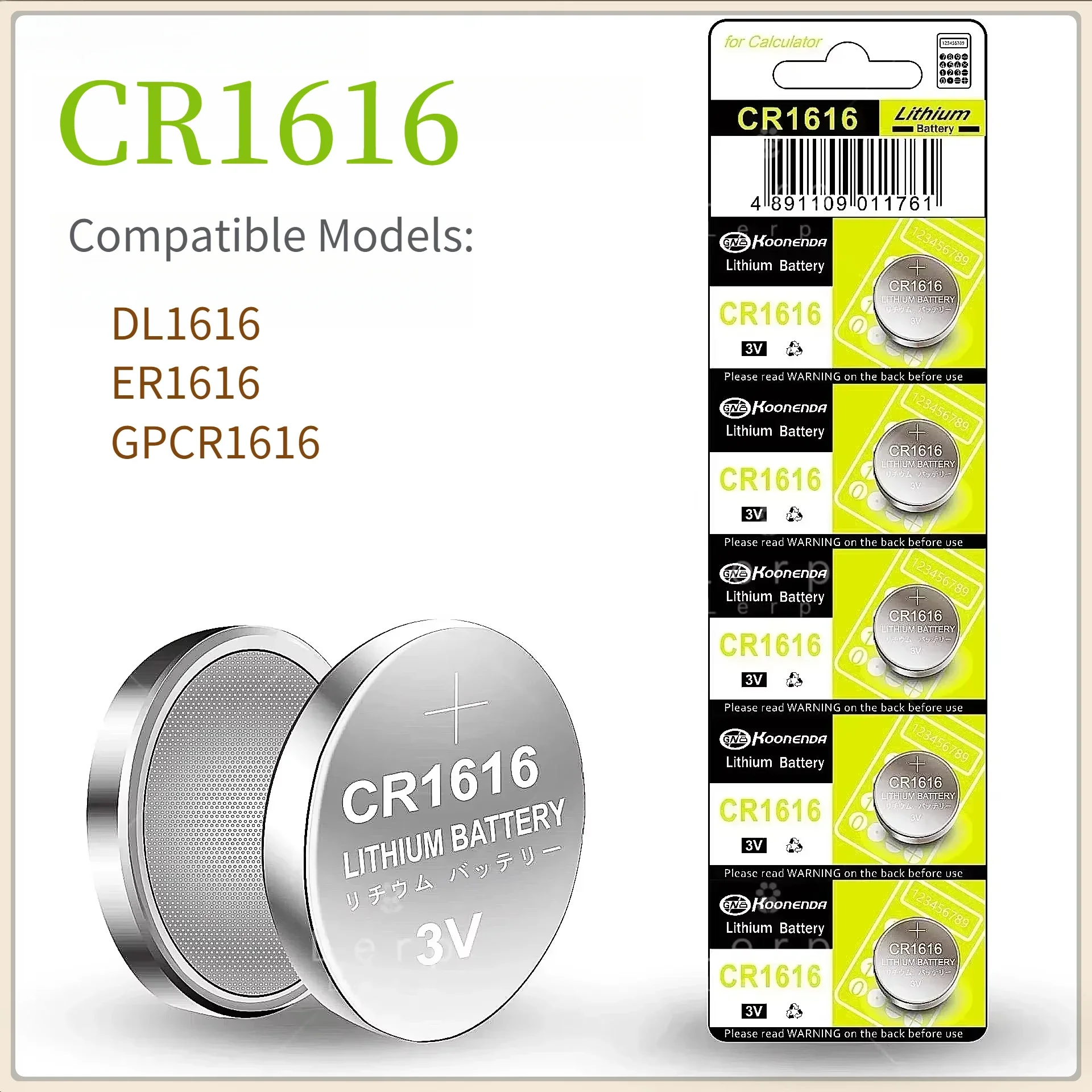 

2025 NEW Original CR1616 3V lithium battery, button battery, used for electronics and watches