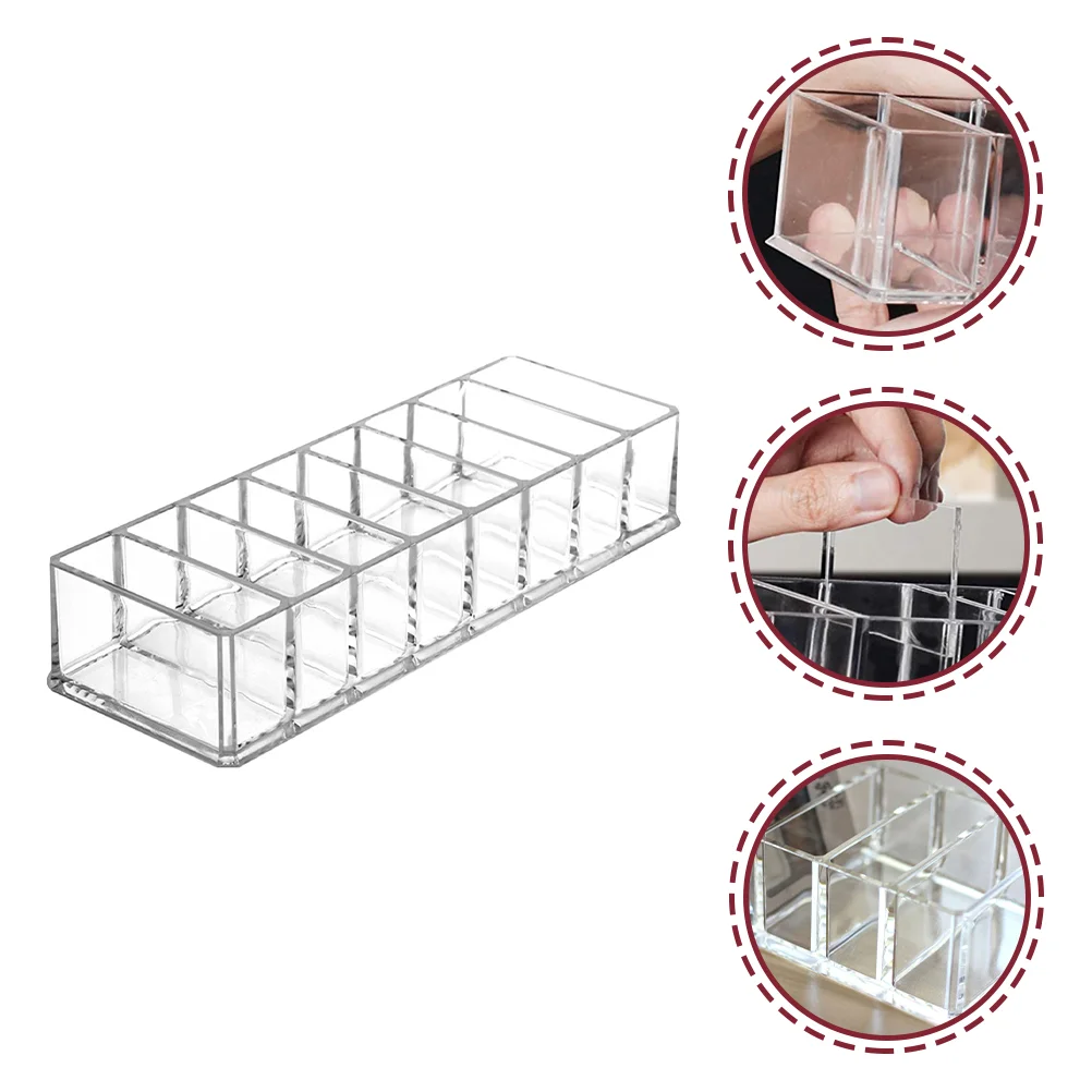 

Dog Makeup Storage Box Clear Organizer Organiser Acrylic Wand Eyeshadow Display Rack