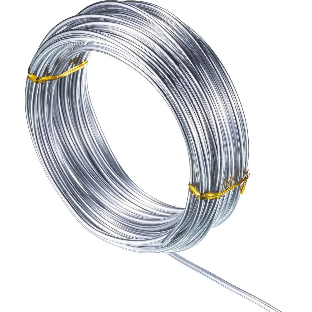 Biegsamer Basteldraht, verblasst nicht, weich, silberfarben, biegsamer Draht, Bastelbedarf, Metalldraht für Puppen, Skelette, Skulpturen, Automodelle