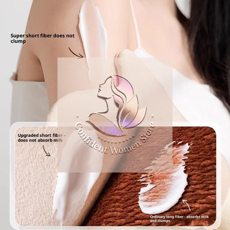 قفاز غسول الجسم قفاز دباغة ذاتي على الوجهين يمنع لزجة الأيدي قضيب سريع الجفاف يتدفقون قفاز ماكياج قضيب