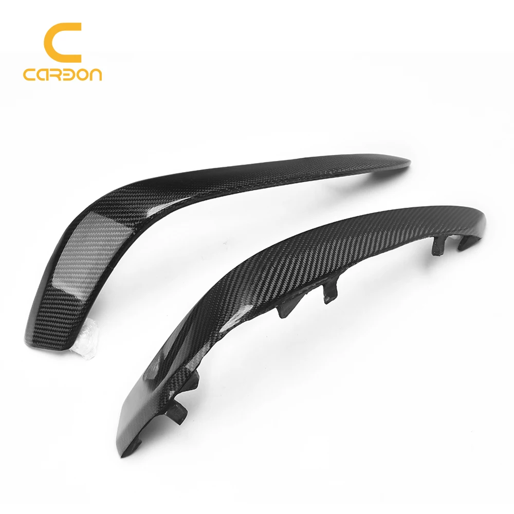 For Mercedes-Benz C Class C63 W205 Real Carbon Fiber Front Bumper Aero Lip Kit Front Bumper Air Knife Kit Replacement Accessorie